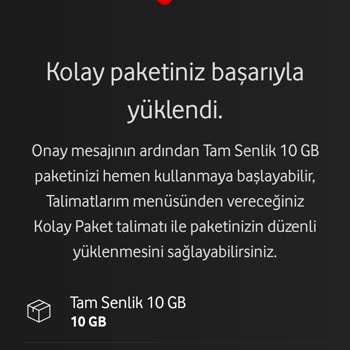 Vodafone İnternet Paketi İnternet Gelmedi