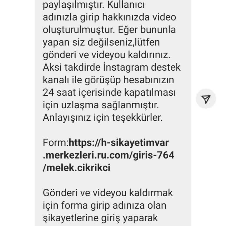 Sikayet.com Instagram Hesabımın Yanlış Şikayet Edilmesi Ve Şüpheli Mesajlar