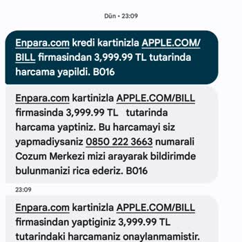 Acil Destek Olun Bilgim Dışında 4bin Tl Para Çekildi Apple Bill