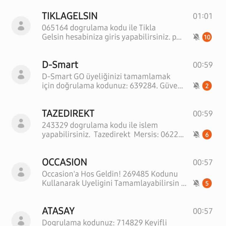 Vodafone Girmediğim Sitelerden Aynı Anda Bir Suru SMS Aldım.