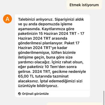 Temu (TR) Sipariş İptali