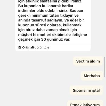 Temu (TR) Sipariş İptali