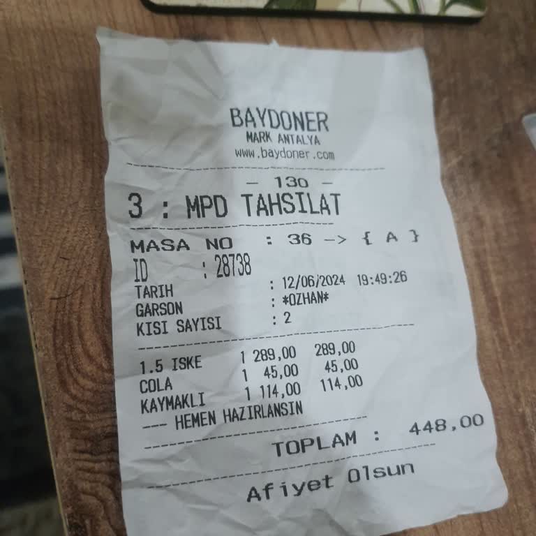 Markantalya Baydöner Hayal Kırıklığı