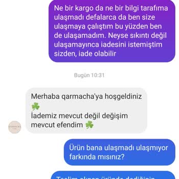 Qarmacha Adlı Firma Ürün Teslim Edilmediği Halde Paramı Geri Vermiyor
