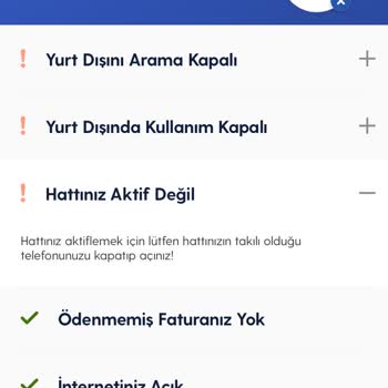 Turkcell Hattınız Aktif Değil Sorunu Yaşıyorum