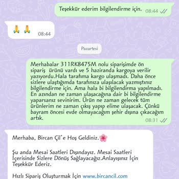 Bircançil Butik Butik Ürünlerimin Teslimatında Gecikme Yaşanıyor