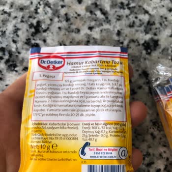 Dr. Oetker Kabartma Tozu Acı Tat Veriyor