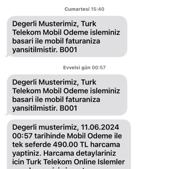 Türk Telekom Mobil Ödeme Şikayeti