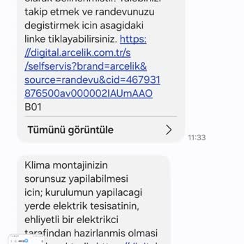 Arçelik Klima Montaj Belirsizliği