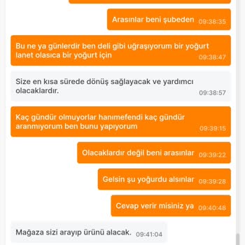 Migros Hemen Açılmış Yoğurt Gönderip İade İçin Aramıyor.