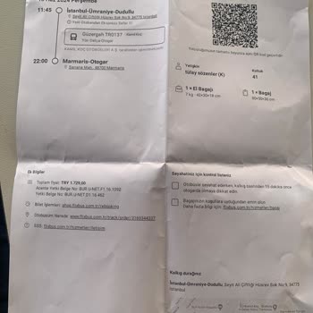 Kamil Koç Otobüs Firması Şikayet