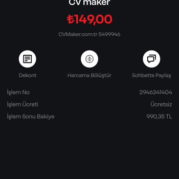 Cvmaker.com.tr Yanlış Ücretlendirme Ve Üyelik Sorunu