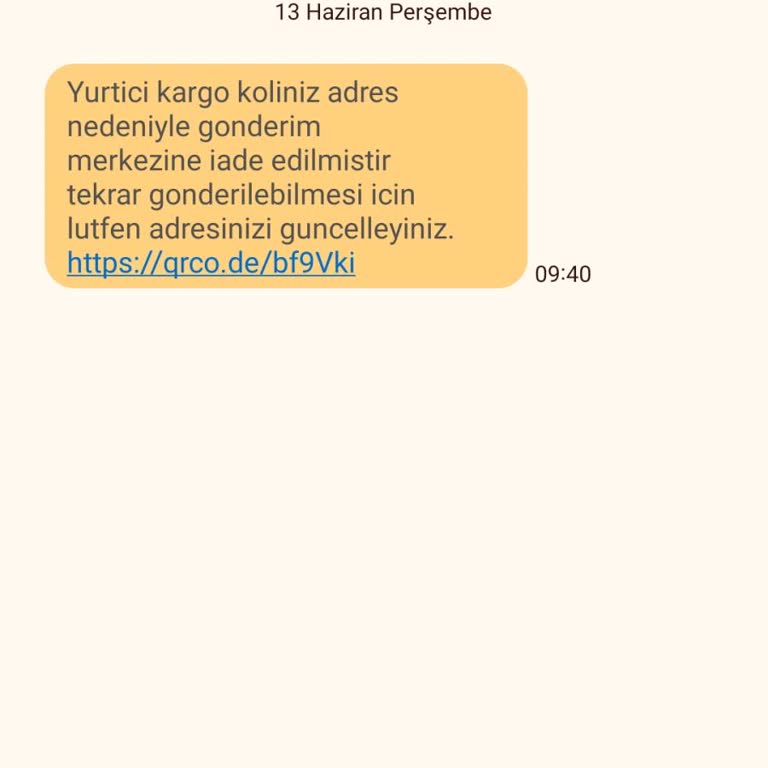 Kargo Sahte Mesaj Gönderiyor