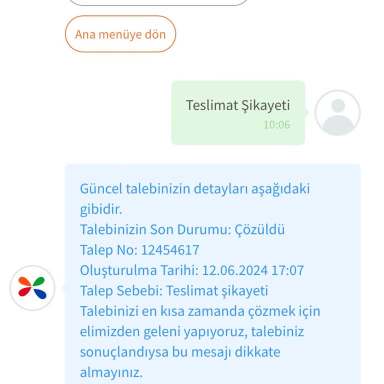 Çiçek Sepeti Teslimat Sorunu