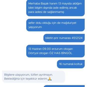 Obilet Habersiz Biletimi İptal Etti