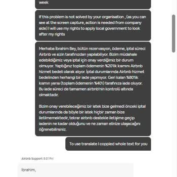 Airbnb İptal Sonrası Ödemeyi Geri Yapmıyor.