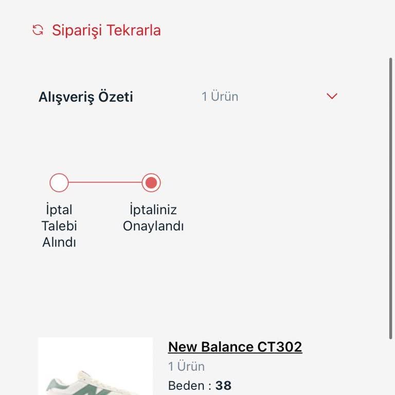 New Balance İptal Talebi Oluşturuldu Yalanı