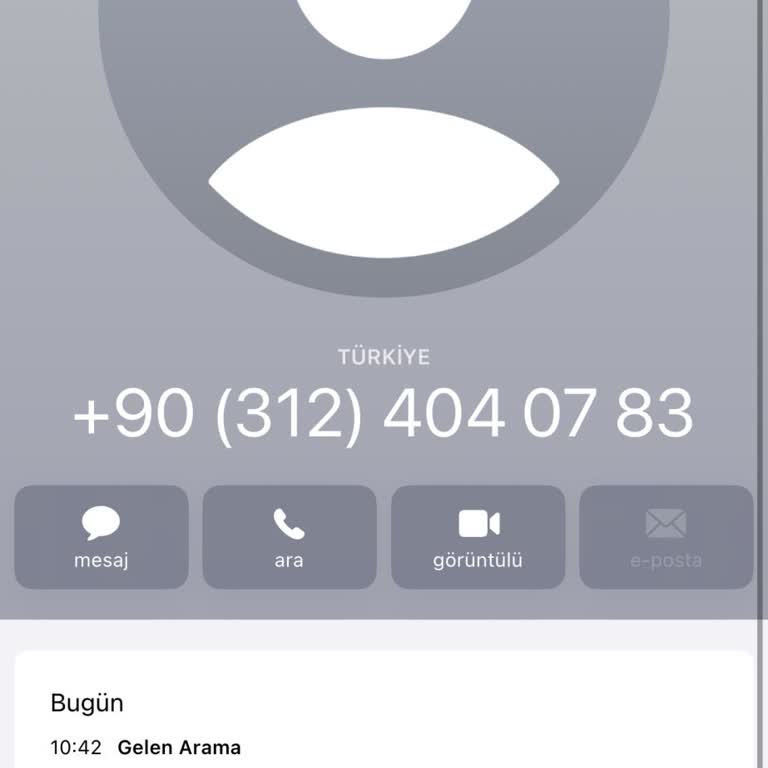 0312 404 07 63 0 (312) 404 07 83 Numara