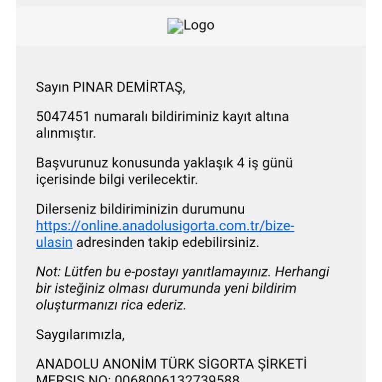 Anadolu Sigorta Green Card Cancellation Delay Complaint