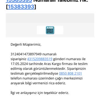 A101 Göndermedikleri Ürünü Gönderdik Diyorlar 2 Ay Oldu Mağdurum