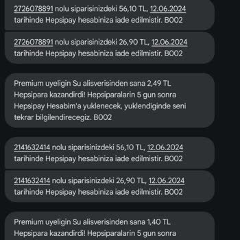 Hepsiburada Market İki Gündür Siparişimde Suları Sebepsiz İptal Ediyor