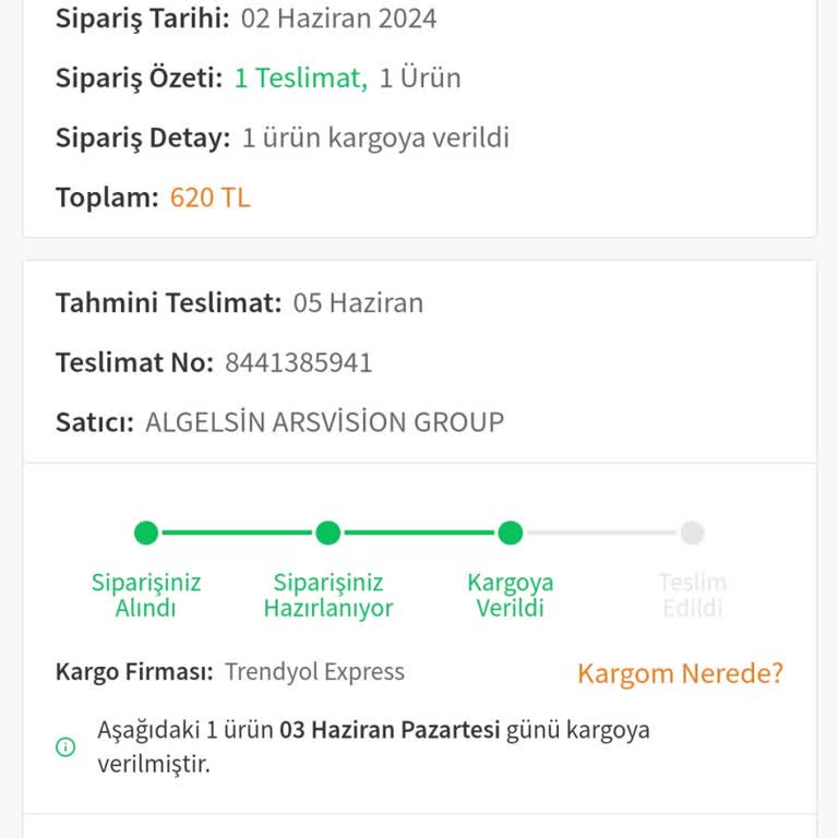 Algelsin Antalya Ürünüm Gelmedi