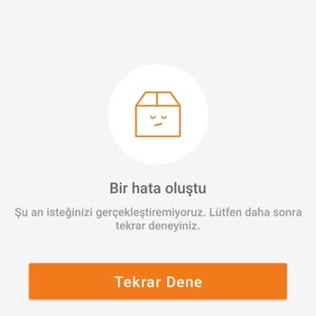 Trendyol Devamlı Hata Veriyor