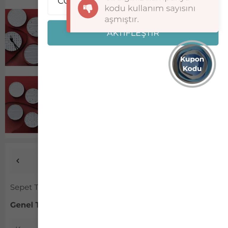Coca-Cola Kütahya Kodu Hatası Veriyor