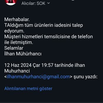 Şok Market'ten Gelen Hasarlı Ve Eksik Siparişler İçin Acil Çözüm Bekliyorum!