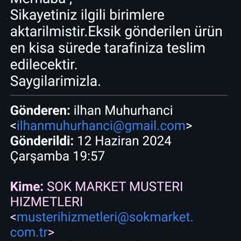 Şok Market'ten Gelen Hasarlı Ve Eksik Siparişler İçin Acil Çözüm Bekliyorum!