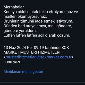Şok Market'ten Gelen Hasarlı Ve Eksik Siparişler İçin Acil Çözüm Bekliyorum!