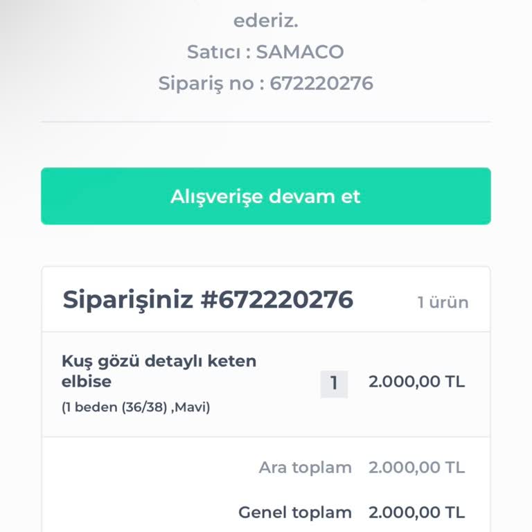 Sama' Collection Ürün 4 Gündür Gönderime Çıkmadı