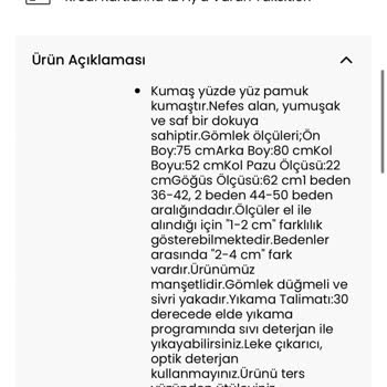 Qarmacha Tekstil İade İşlemi Yapmıyor.