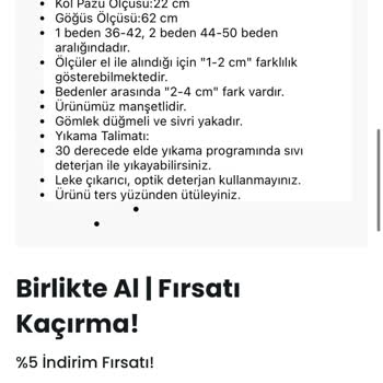 Qarmacha Tekstil İade İşlemi Yapmıyor.