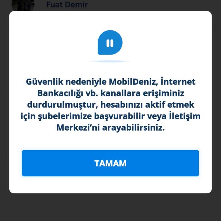Denizbank Pişmanlığı Bir Türlü Kaldırılamayan Mobil Bloke