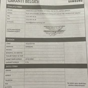 Samsung Servis Cihazıma Zarar Verdi