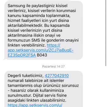 Samsung Servis Cihazıma Zarar Verdi