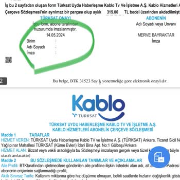 TÜRKSAT Kablo Net Abonelik İptal Talebim Ciddiye Alınmadı