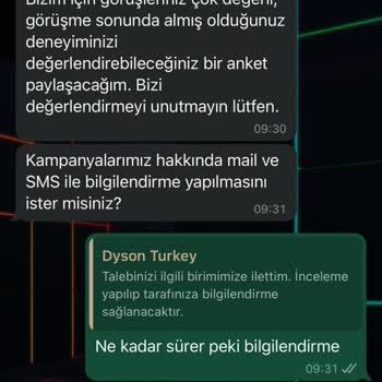 Dyson Sipariş Oluşmadığı Halde Paramı Çekti