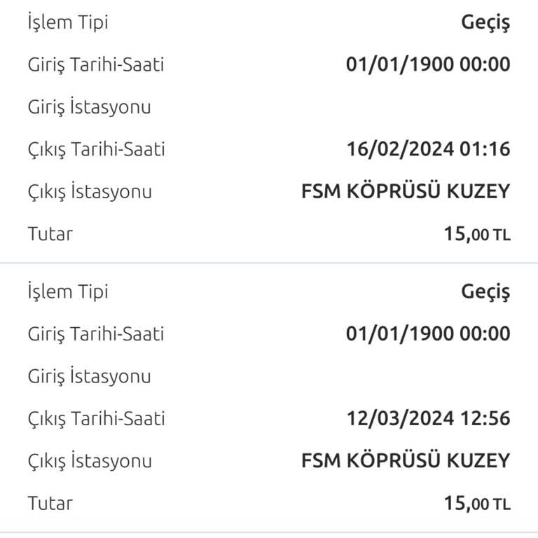 FSM Köprüsünden Geçiş Yapmadığım Halde HGS Den Ücret Alınması Hk.
