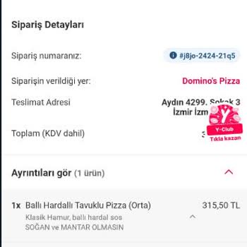 Domino's Yanlış Siparişe İade Veya Değişim Yapmadı