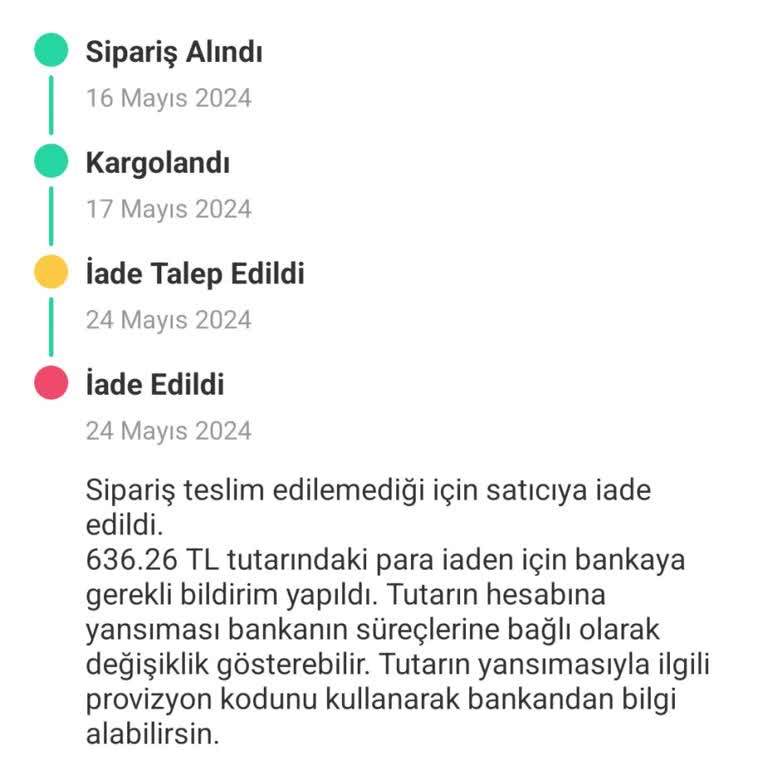 Ziraat Bankası Gerçekleşmeyen İade Ücreti
