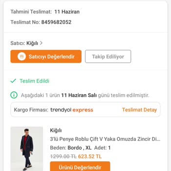 Kiğılı Giyim Ürünüm Eksik Gönderildi. Tedarik Edilsin