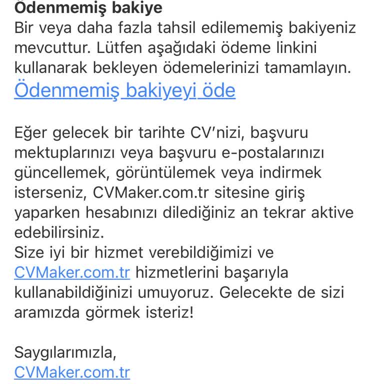 Cvmaker.com.tr İzinsiz Para Çekimleri