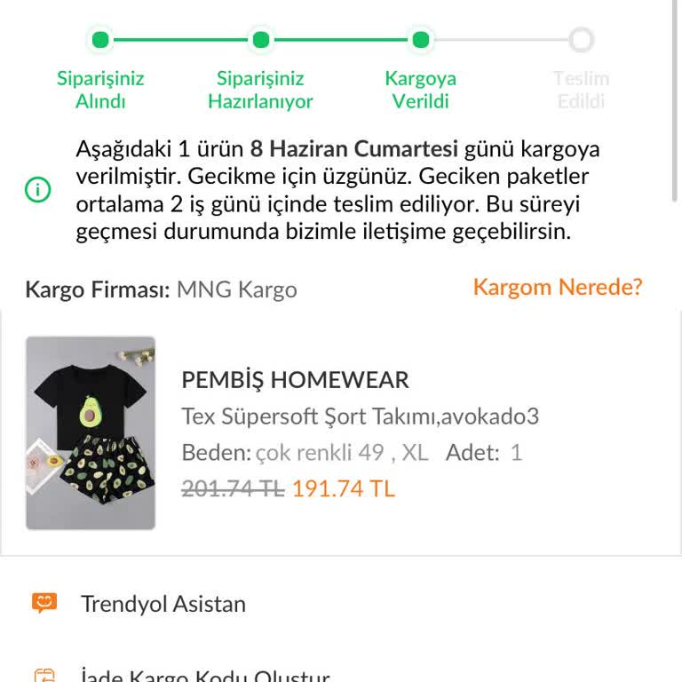 Pembiş Homewear Ürün Elime Ulaşmadı