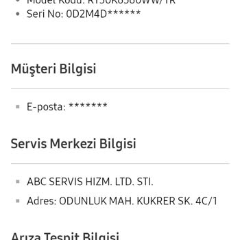 Samsung Buzdolabı Kusurlu Ürün