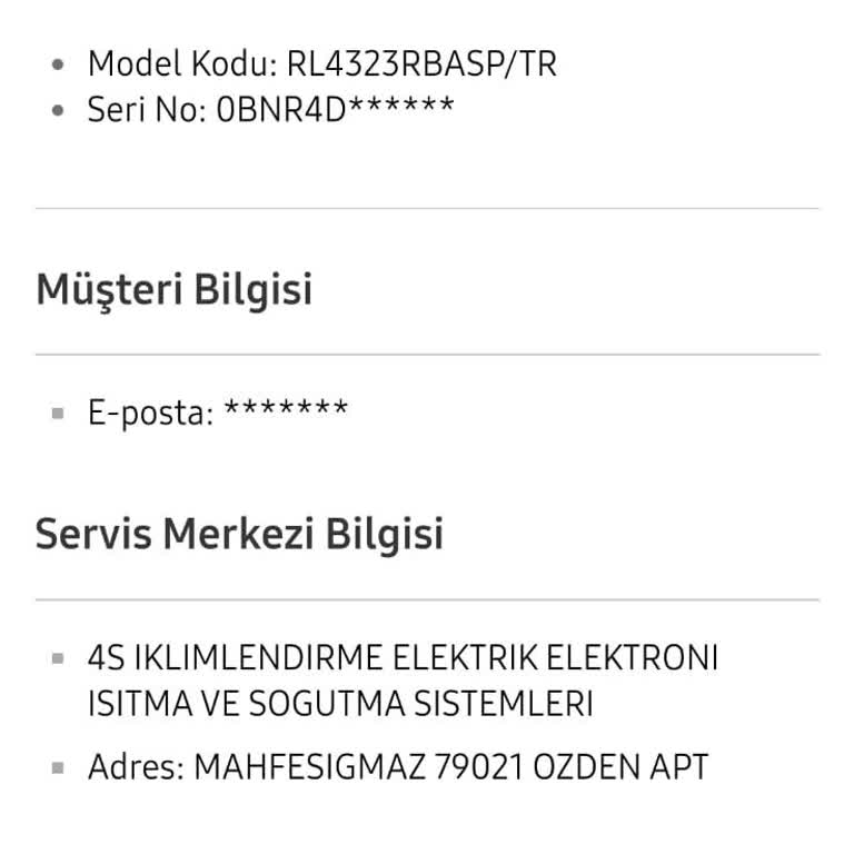 Samsung Buzdolabı Yedek Parça Olmadığından Ücretli Değişim