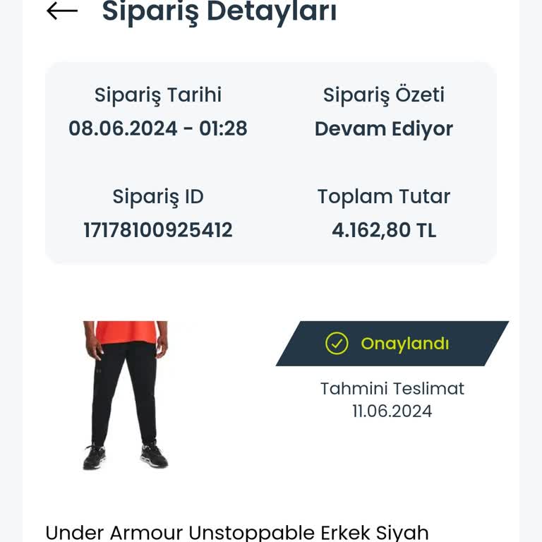 Kargolanmayan Ve Bilgi Verilmeyen Ürün Sportive Pişmanlık