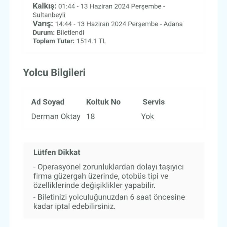 Enuygun.com Firma Kafasına Göre Biletimi İptal Etti