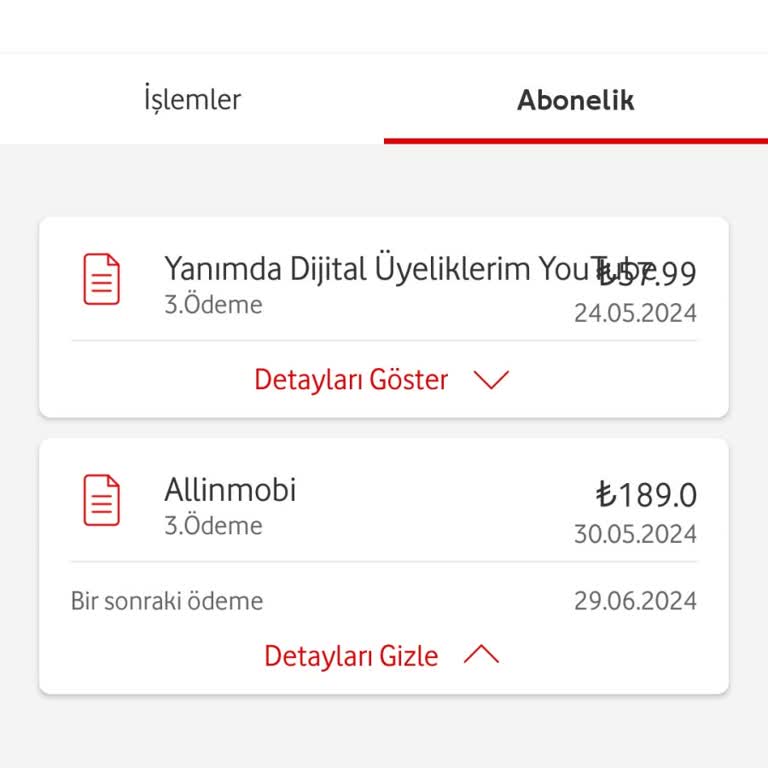 Vodafone Allinmobi Üyelik İptali Yapmak İstiyorum